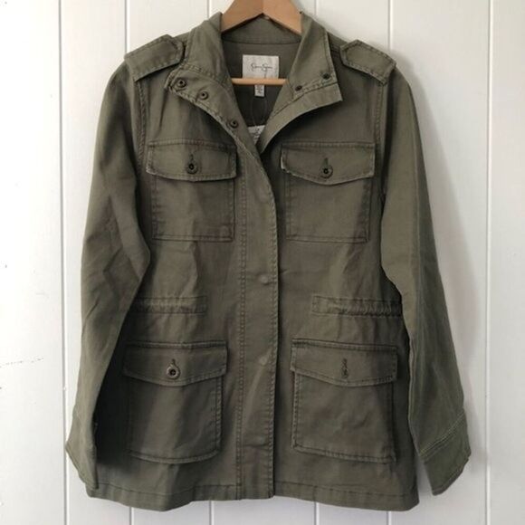 Jessica Simpson Womens Green Utility Jacket Small - Picture 1 of 4